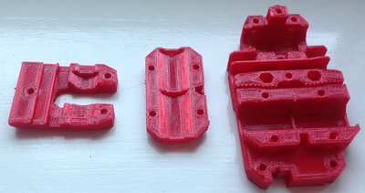 PET-G DD Rubine Red, 4 obrysy 25% wypełnienia Gyroid, drukowane bez supportu